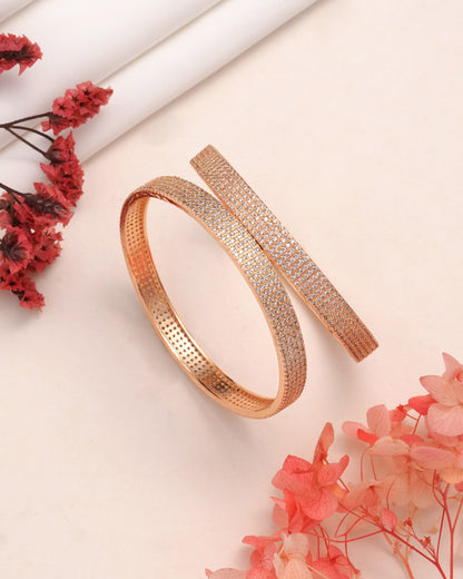 Rose Gold Plated Multi-Strand Intertwined Hoop Earrings Pavé Crystal Statement Hoops