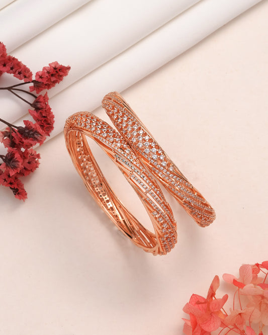 Rose Gold Plated Multi Stone Scalloped Hoop Earrings Oval Crystal Statement Hoops