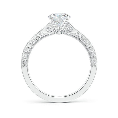 Luxury Round Brilliant Diamond Pavé Engagement Ring